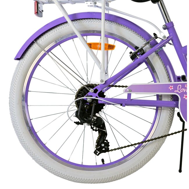 Meisjesfiets 24 Inch Volare Lovely 7V Paars 24125