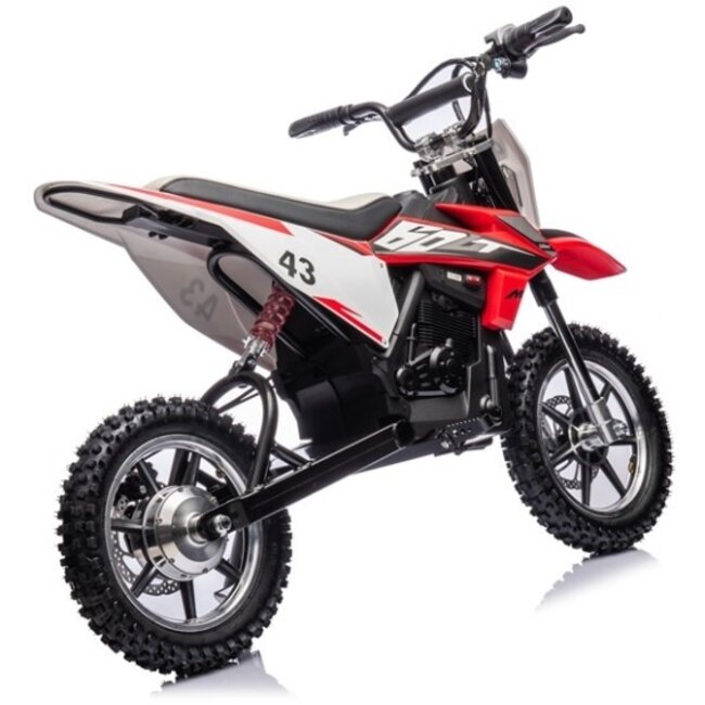 Elektrische Kindermotor Crossmotor 36 Volt Zwart Rood