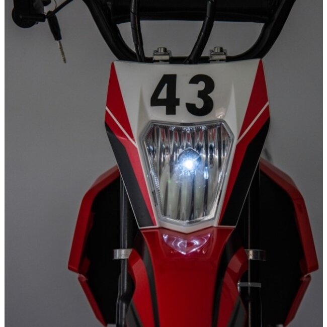 Elektrische Kindermotor Crossmotor 36 Volt Zwart Rood