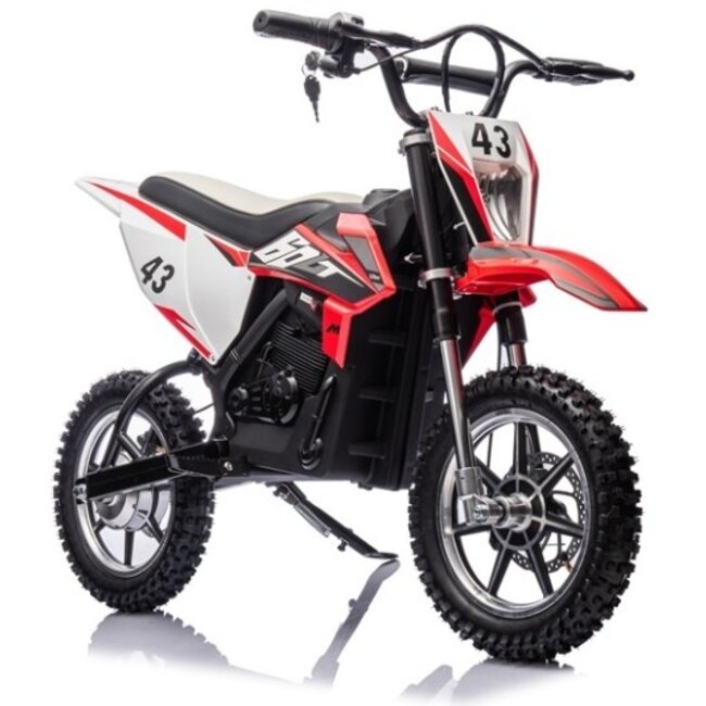 Elektrische Kindermotor Crossmotor Zwart Rood 36 Volt