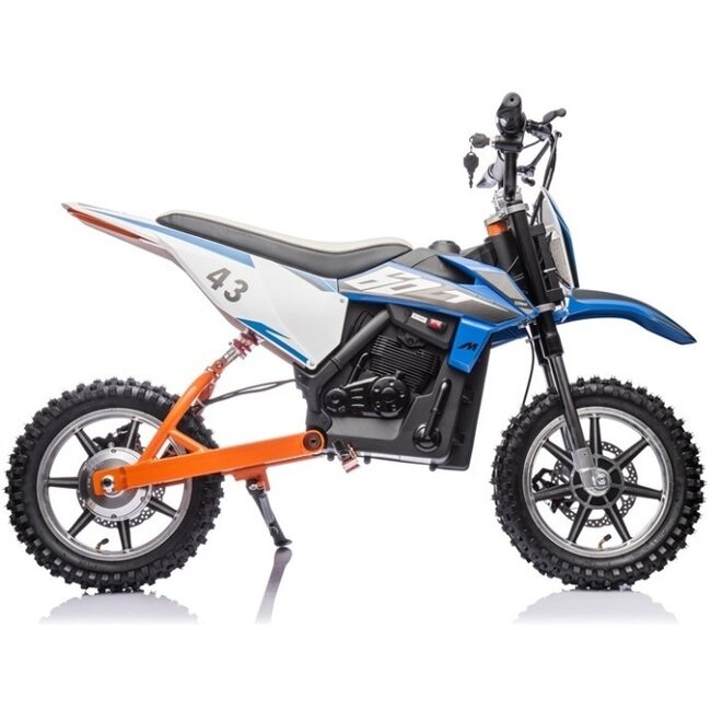 Elektrische Kindermotor Crossmotor Zwart Blauw 36 Volt