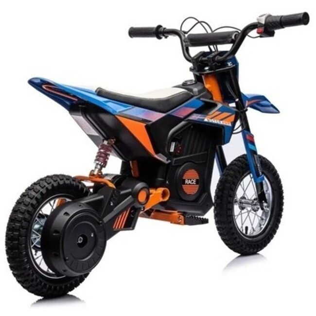 Elektrische Crossmotor Zwart Blauw 24 Volt - Showroom Model