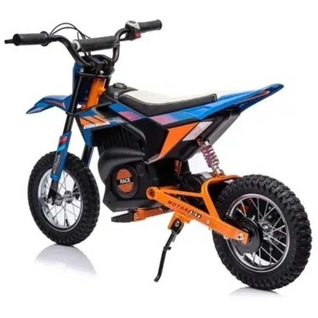 Elektrische Crossmotor Zwart Blauw 24 Volt - Showroom Model