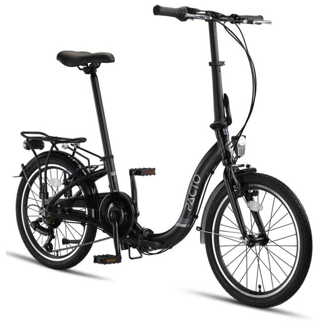 Vouwfiets 20 Inch Pacto Six 6V Zwart