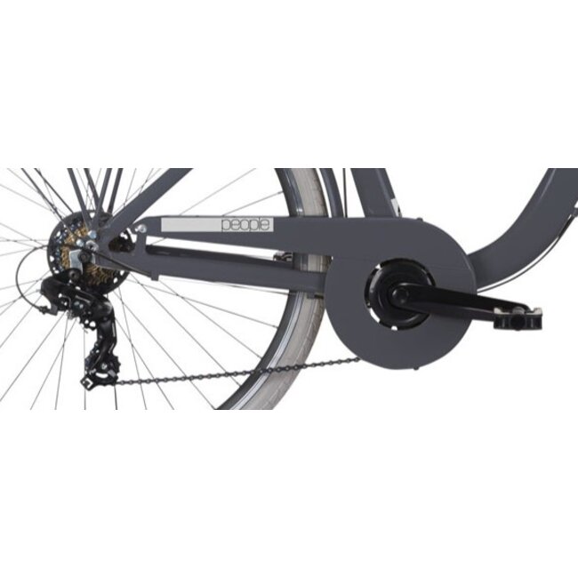 Damesfiets Lage Instap 28 Inch 7V MBM People Grijs