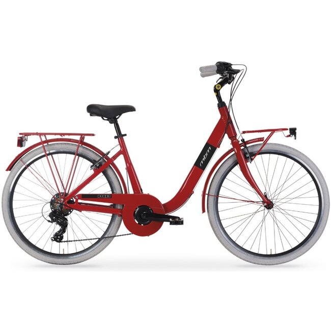 MBM Damesfiets Lage Instap 26 Inch People 7 Versnellingen Rood