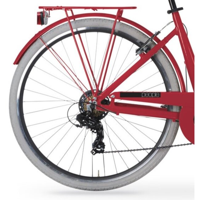 MBM Damesfiets Lage Instap 28 Inch People 7V Rood - Showroom Model