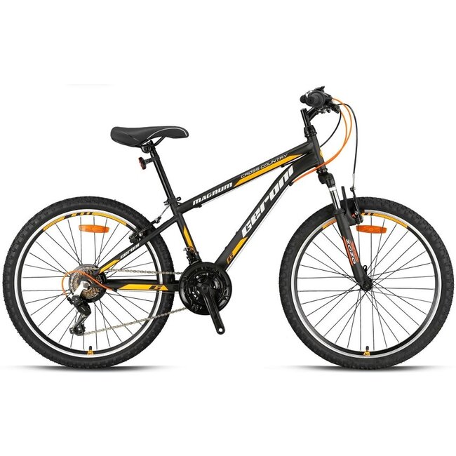 Geroni Jongens Mountainbike 24 Inch Magnum 21 Versnellingen Oranje 2025