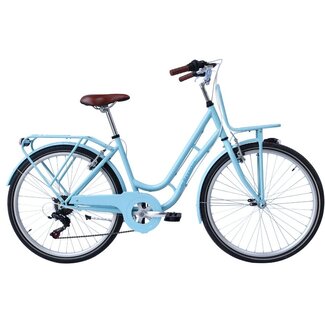 Meisjesfiets 24 Inch Retro Lichtblauw - 2e Kans