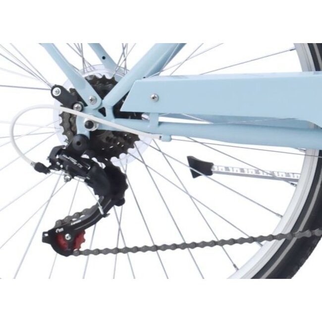 Retro Meisjesfiets 26 Inch 6 Versnellingen Lichtblauw