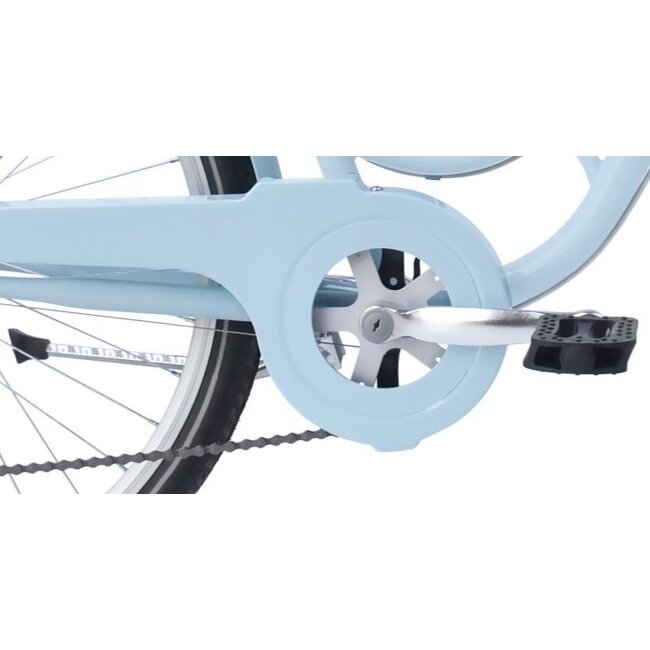 Retro Meisjesfiets 26 Inch 6 Versnellingen Lichtblauw