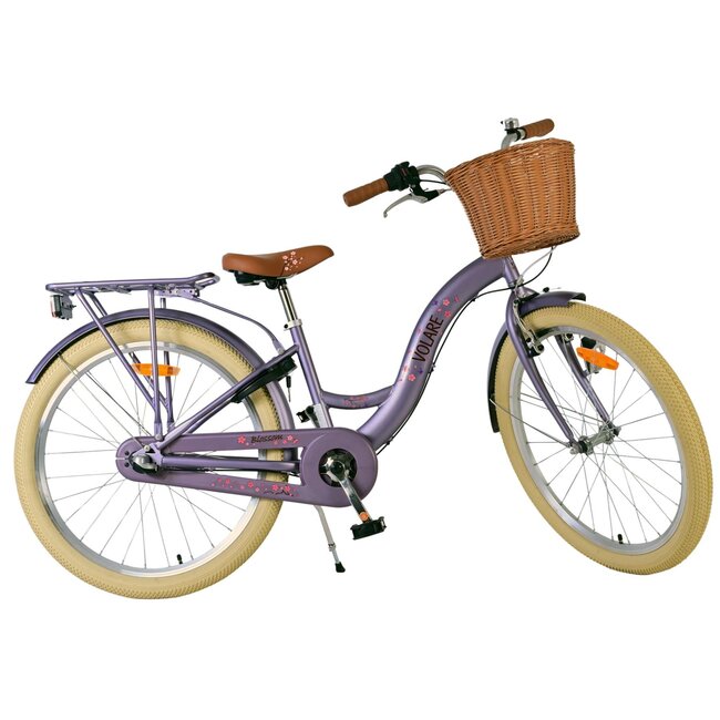 Meisjesfiets 24 Inch Volare Blossom 3V Paars 52445