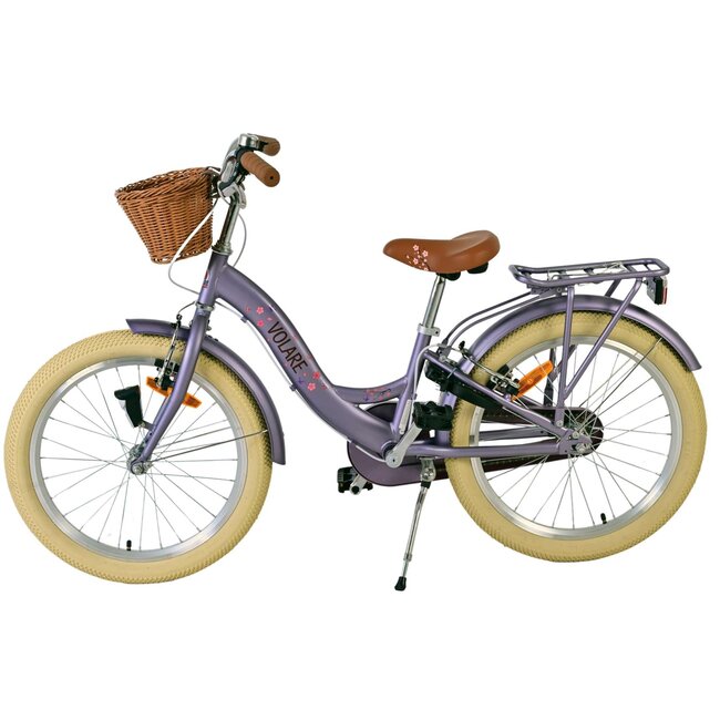 Meisjesfiets 20 Inch Volare Blossom Paars 52044 - 2 Handremmen