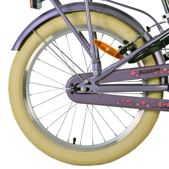 Meisjesfiets 20 Inch Volare Blossom Paars 52044 - 2 Handremmen