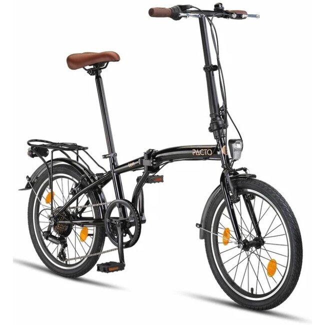 Vouwfiets 20 Inch Pacto Ten 6V Zwart