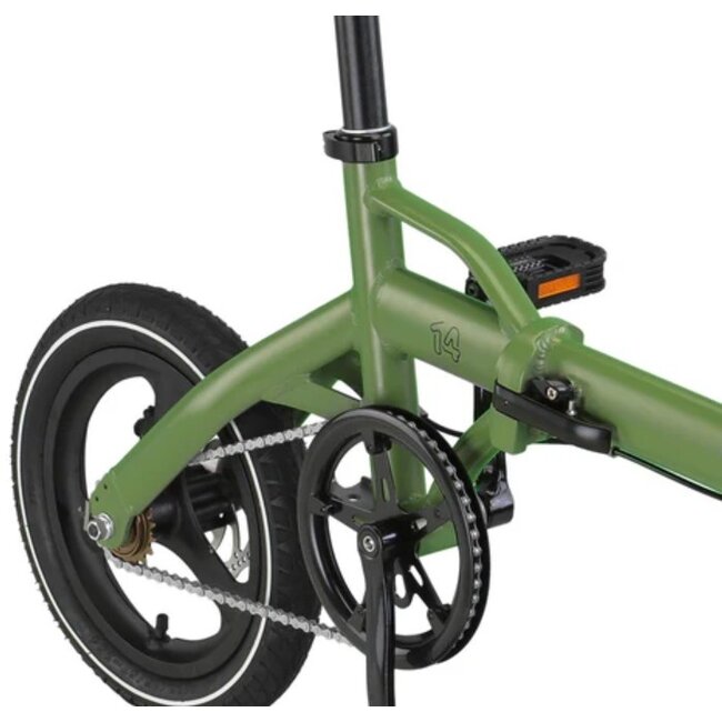 Vouwfiets 14 Inch Pacto Fourteen Ultralicht Army Groen