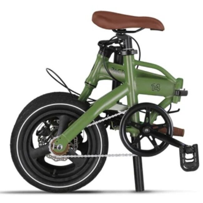 Vouwfiets 14 Inch Pacto Fourteen Ultralicht Army Groen