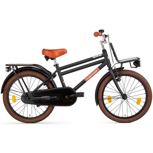 Supersuper Jongensfiets 20 Inch Cooper Bamboo Mat Zwart