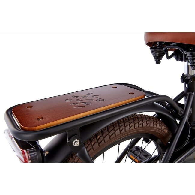 Supersuper Jongensfiets 20 Inch Cooper Bamboo Mat Zwart