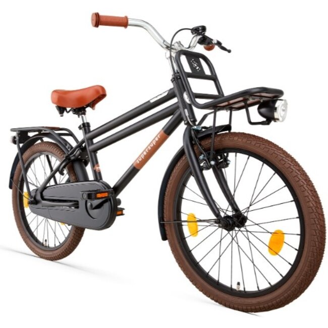 Supersuper Jongensfiets 20 Inch Cooper Bamboo Mat Zwart