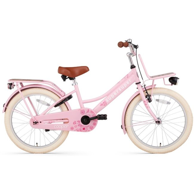 Supersuper Meisjesfiets 20 Inch Cooper Bamboo Roze