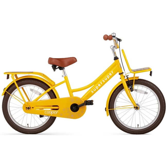 Supersuper Meisjesfiets 18 Inch Cooper Bamboo Geel