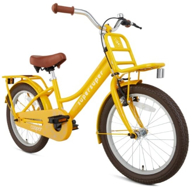 Supersuper Meisjesfiets 18 Inch Cooper Bamboo Geel