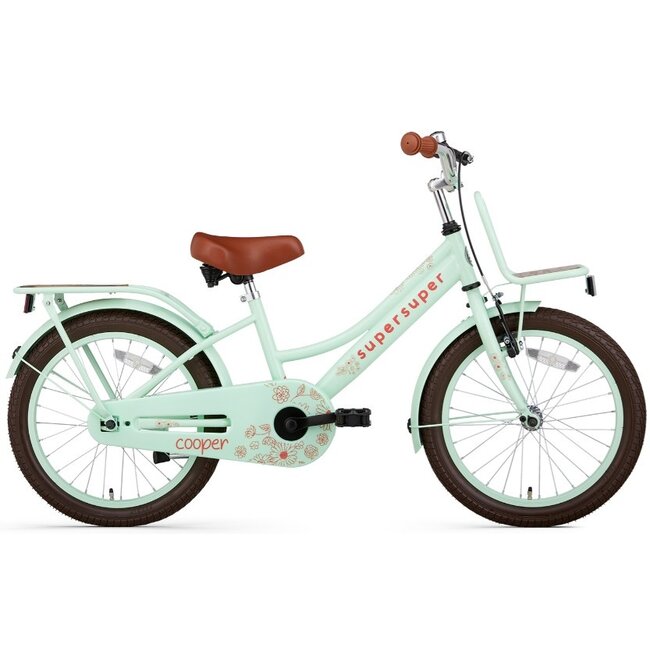 Supersuper Meisjesfiets 18 Inch Cooper Bamboo Pistache