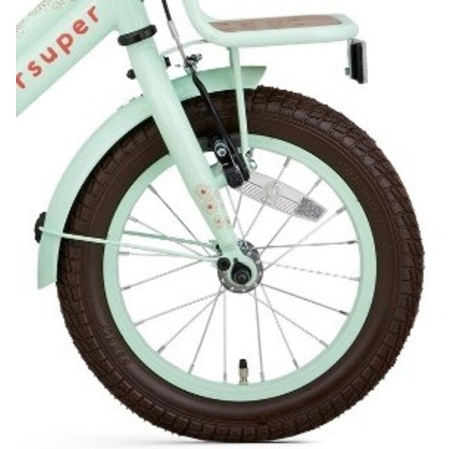 Supersuper Meisjesfiets 14 Inch Cooper Bamboo Pistache