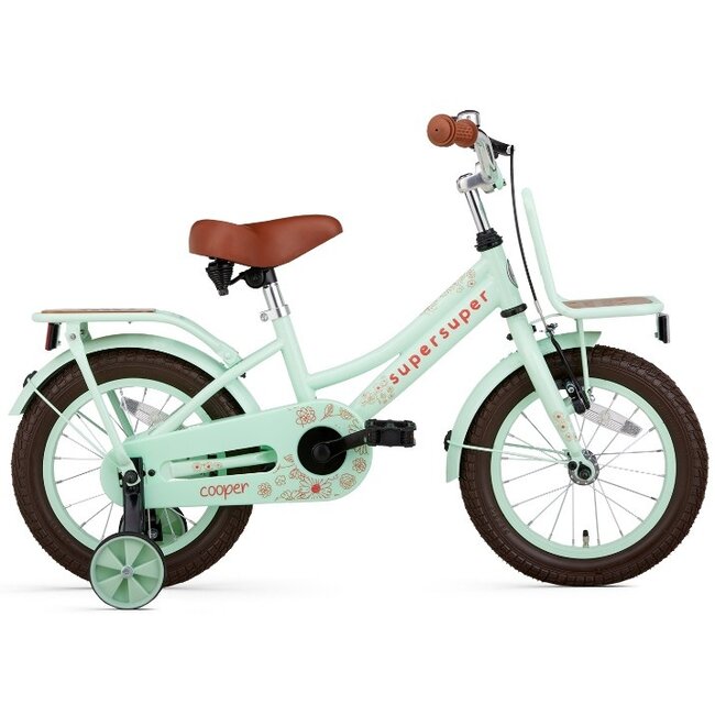 Supersuper Meisjesfiets 14 Inch Cooper Bamboo Pistache