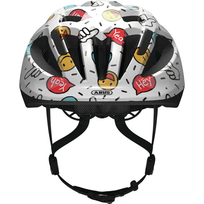 ABUS Fiets Kinderhelm Smooty 2.0 White Smiley M - 50 - 55 cm - Showroom Model