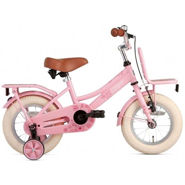 Supersuper Meisjesfiets 12 Inch Cooper Bamboo Roze