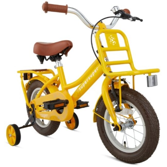 Supersuper Meisjesfiets 12 Inch Cooper Bamboo Geel