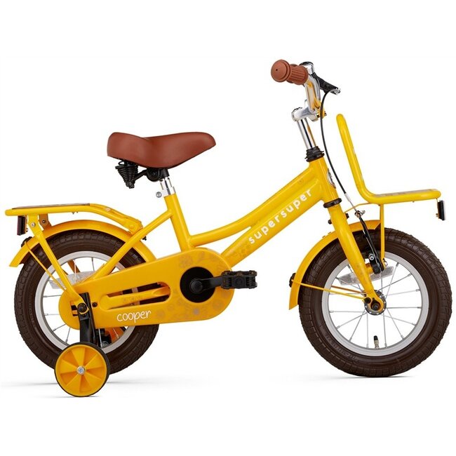 Supersuper Meisjesfiets 12 Inch Cooper Bamboo Geel