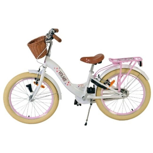 Meisjesfiets 20 Inch Volare Blossom Wit 52047 - 2 Handremmen