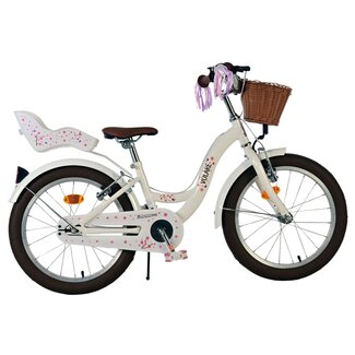 Volare Kinderfietsen Volare Meisjesfiets 18 Inch Blossom Wit 51835 -  2 Handremmen
