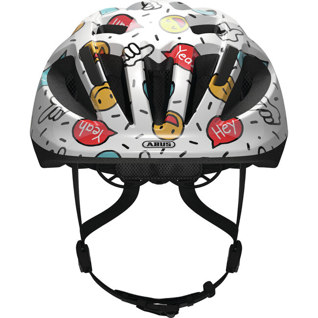 ABUS Fiets Kinderhelm Smooty 2.0 White Smiley M - 50 - 55 cm