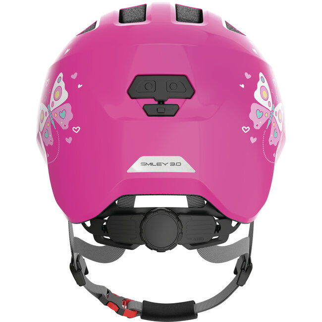 ABUS Fiets Kinderhelm Smiley 3.0 Pink Butterfly - Showroom Model