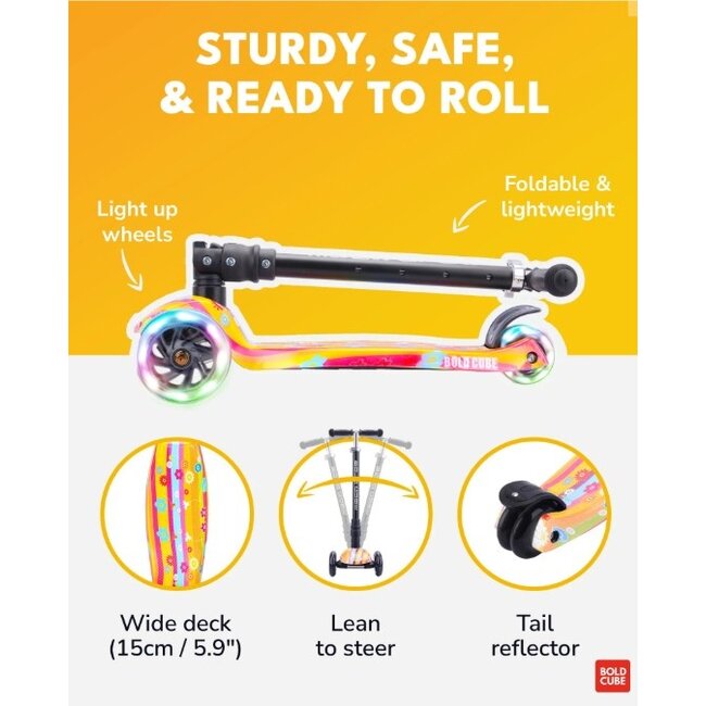 Boldcube Big Driewiel Step Flower Power