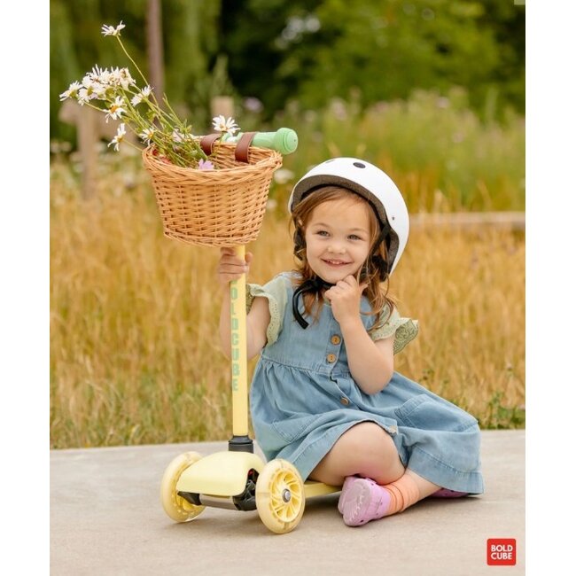 Driewiel Step Boldcube Teeny Geel