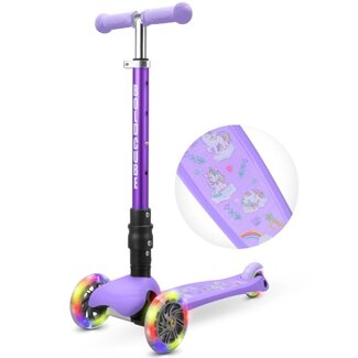 Boldcube Kindersteps Boldcube Teeny Fold Driewiel Step Eenhoorn Paars