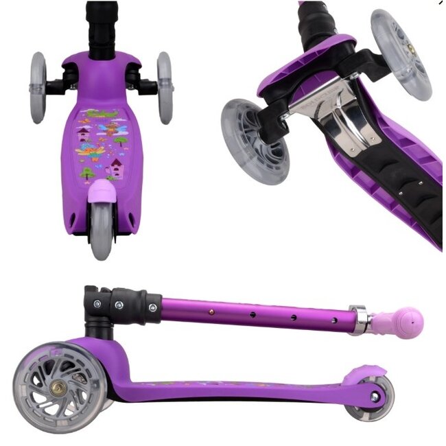 Boldcube Teeny Fold Driewiel Step Sprookjesland Paars