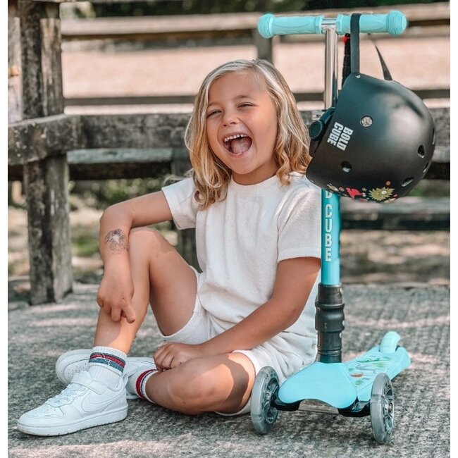 Boldcube Teeny Fold Driewiel Step Dinosaurus Blauw