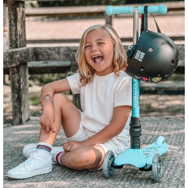 Driewiel Step Boldcube Teeny Fold Dinosaurus Blauw