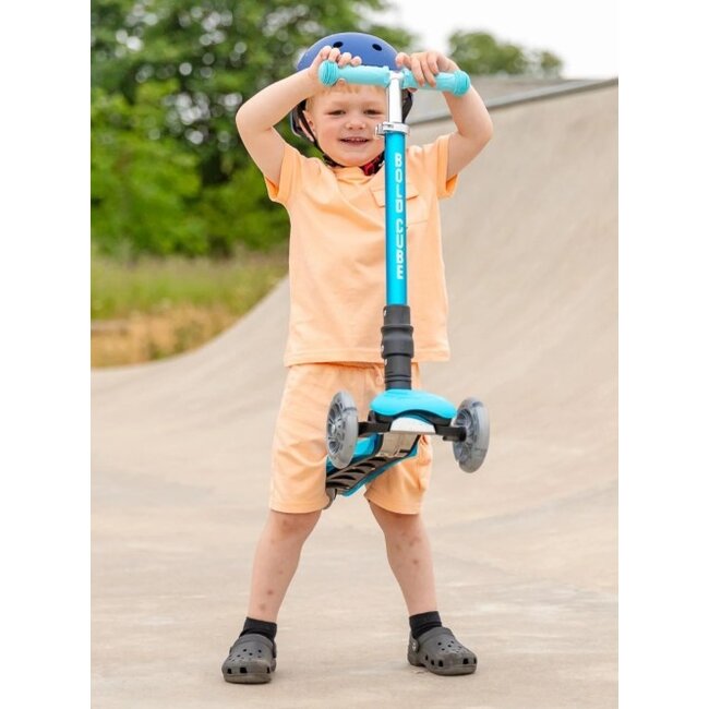 Boldcube Teeny Fold Driewiel Step Dinosaurus Blauw