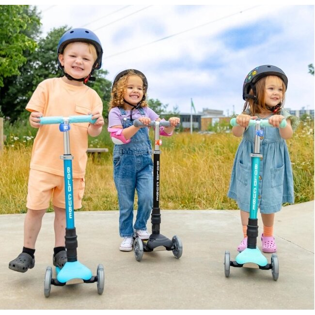 Driewiel Step Boldcube Teeny Fold Raket Zwart