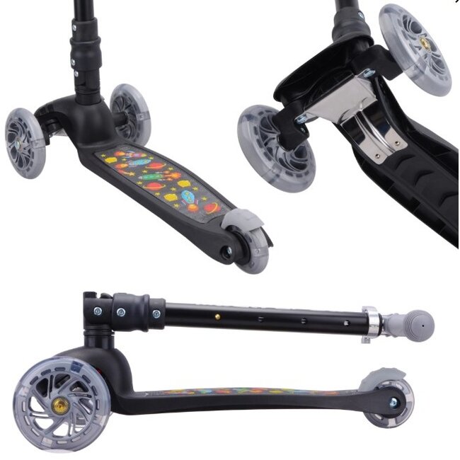 Boldcube Teeny Fold Driewiel Step Raket Zwart