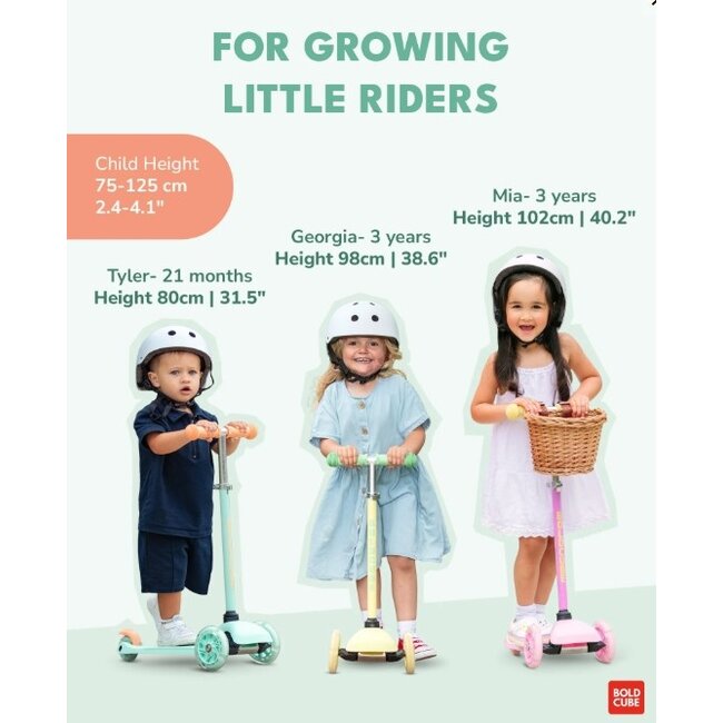 Boldcube Teeny Driewiel Step Mint - Showroom Model