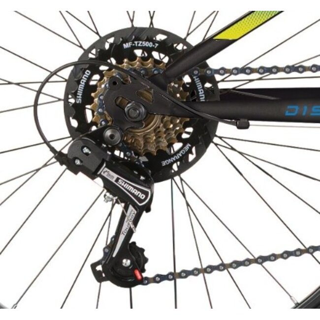 MBM Jongens Mountainbike 24 Inch 7 Versnellingen District Zwart Blauw