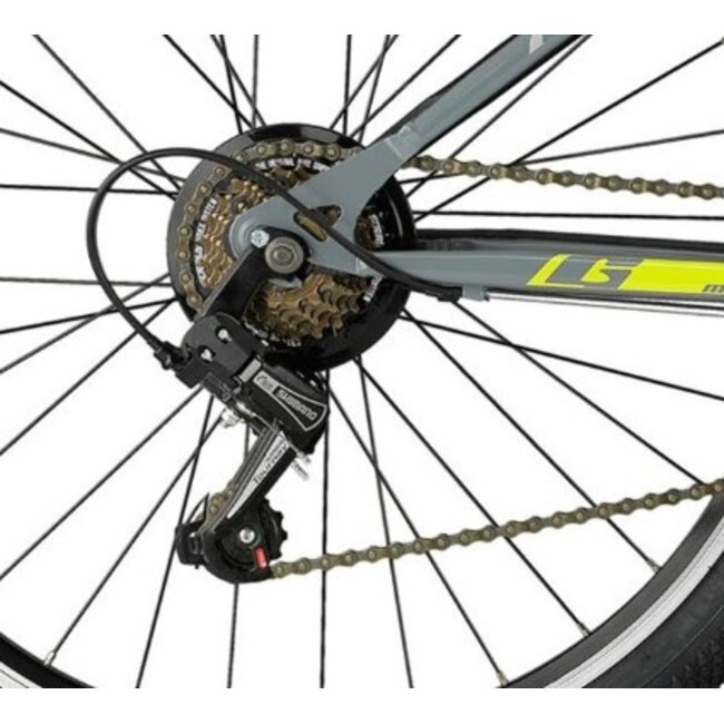 Jongens Mountainbike 24 Inch Geroni Magnum 21V Grijs